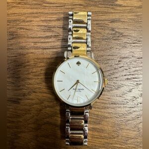 Kate Spade Watch, Two Tone with Mother of Pearl Face, EUC